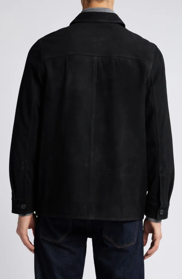 leather shirt-style jacket