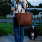 Handwoven leather bags