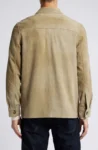 Men’s suede leather shirt jacket