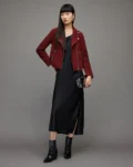 Suede Leather Biker Jacket