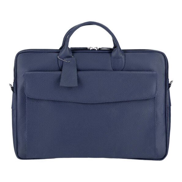 Blue Leather Laptop Case