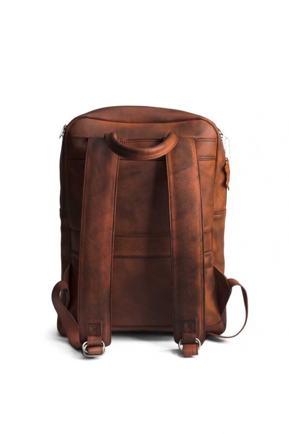 Brown Leather Travel Backpack