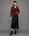 Suede Leather Biker Jacket