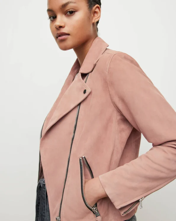 Suede Leather Biker Jacket