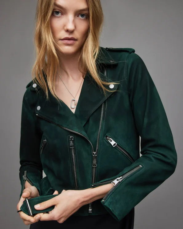 Suede Leather Biker Jacket