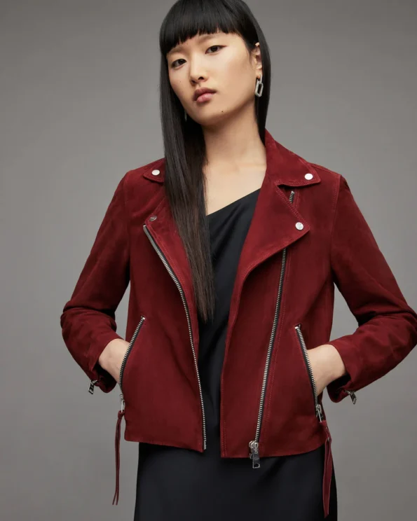 Suede Leather Biker Jacket