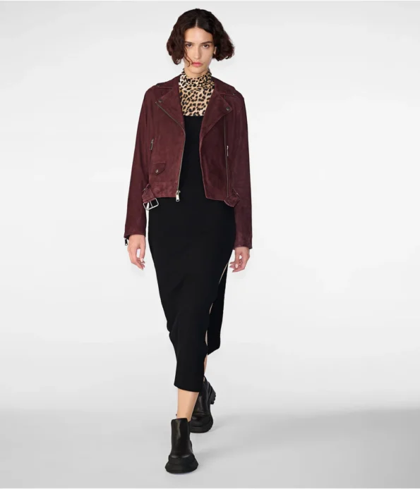 Suede Leather Riding Jacket