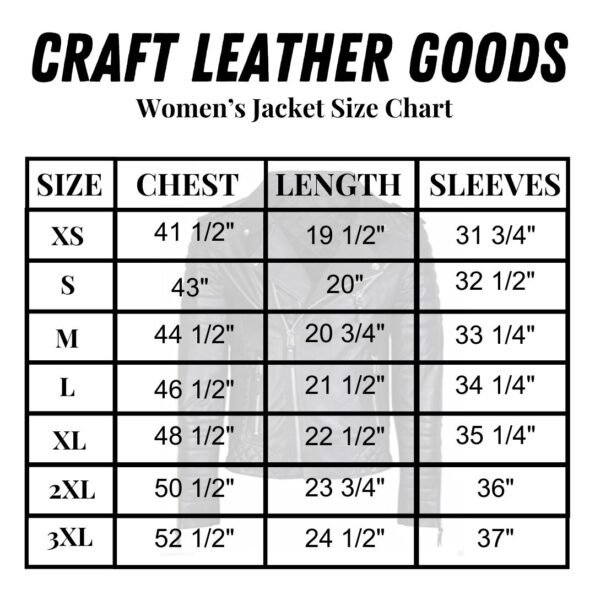 Women's Jacket Size Chart